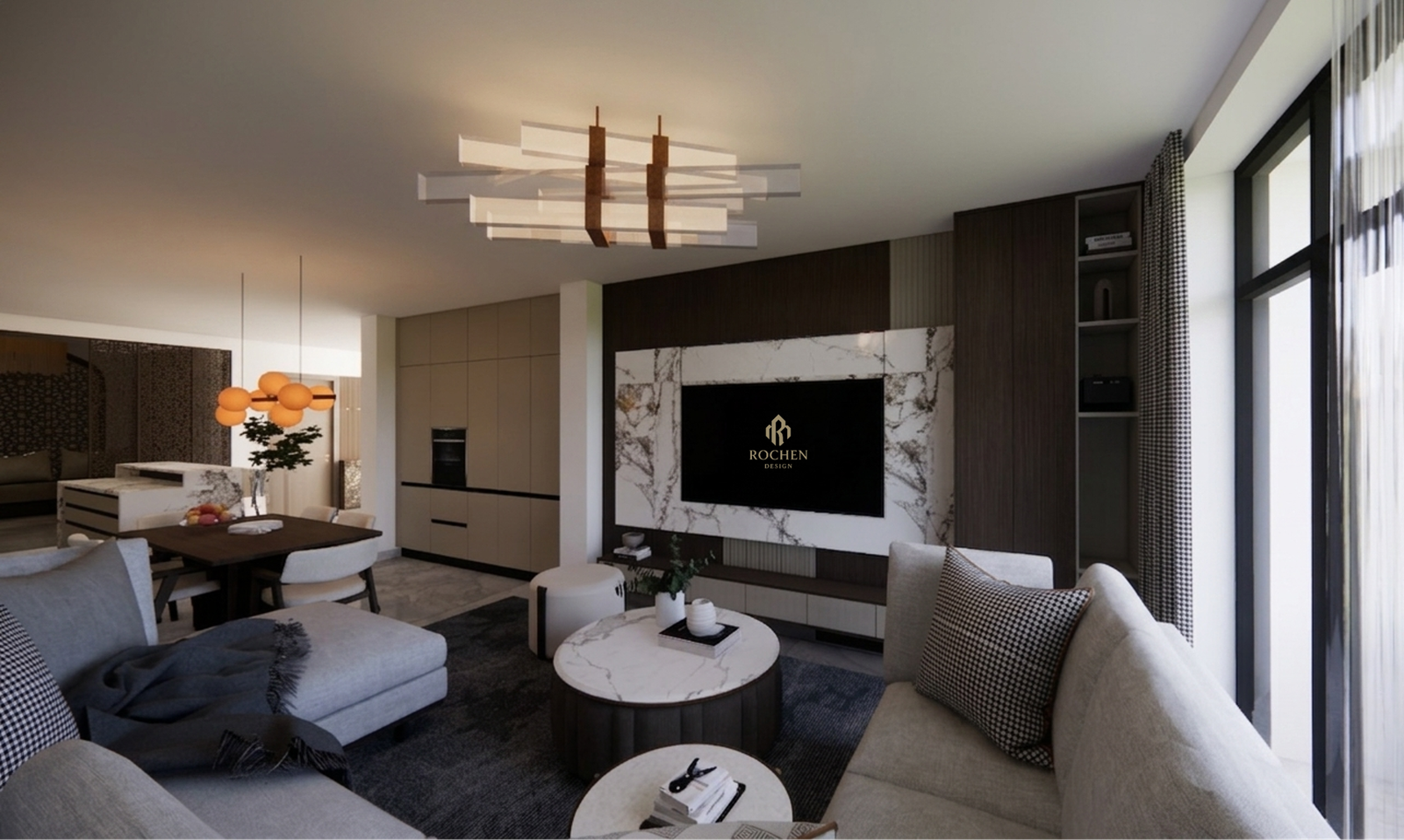 Sophisticated Modern F3 Apartment Interior Design - Image 6