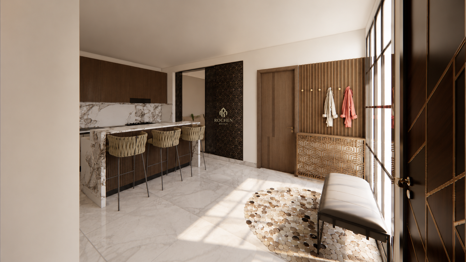 Sophisticated Modern F3 Apartment Interior Design